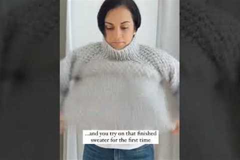 The best part of knitting a sweater…. #knitting #knittingpattern