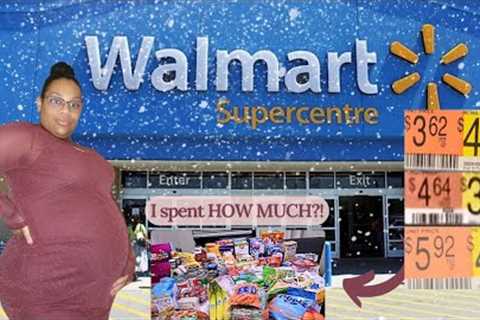 Shop with me at Walmart for a MASSIVE grocery haul | The storm is coming!!
