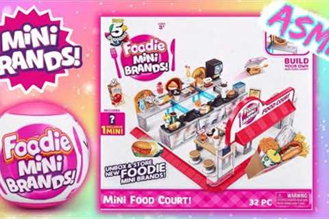 ASMR UNBOXING FOODIE MINI BRANDS FOOD COURT AND BALLS!! ❤️ #asmr