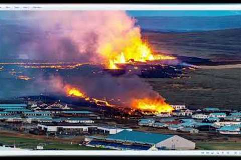 Lava's way through Grindavik in pictures and on the map. Report from Iceland 14.01.24