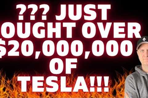 🔥🔥THEY JUST BOUGHT OVER $20,000,000 Of Tesla Stock! Tesla Stock Price Prediction! {How To Invest}