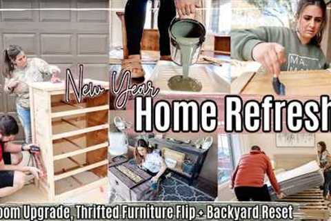 2024 HOUSE PROJECTS :: Guest Bedroom Reset, Thrifted Furniture Flip + Backyard Clean With Me
