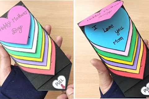 DIY - Happy Mother's Day Special Card | Rainbow Water Fall Greeting Card | Pull me | Handmade card