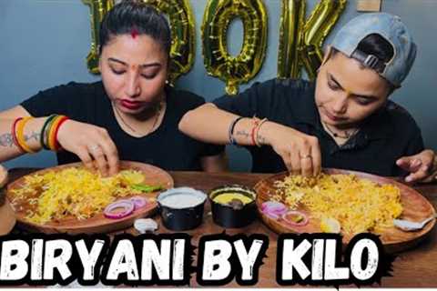 Eating Hyderabadi Veg &amp; Paneer Dum Biryani By Kilo | ​⁠@YashalsMukbang