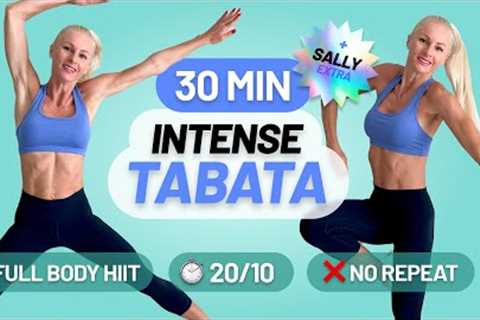 30 Min INTENSE HIIT Full Body TABATA Workout + BONUS - No Equipment, No Repeat, Bring Sally Up