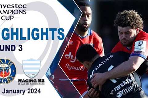 Bath Rugby vs Racing 92 | Half-time Highlights Round 3 | Investec Champions Cup 2023/24