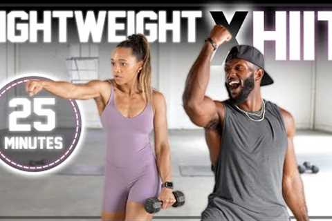 25 Minute Lightweight Dumbbell Workout [Full Body HIIT/ Fat Burning]