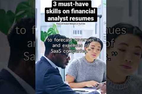 3 Must-haves on financial analyst resume #finance #financejobs #resumetips