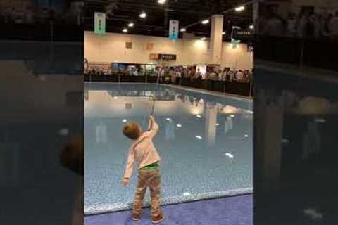 Tell me this kids is a boss at fly fishing what you think