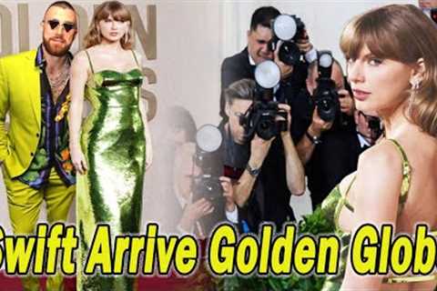 Taylor Swift looks happy that Travis Kelce can attend the 2024 Golden Globe Awards?