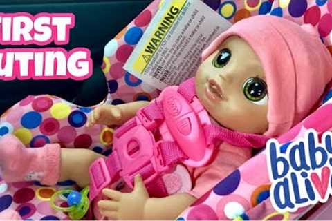 Baby Alive Real as can first outing to Walmart including car ride feeding