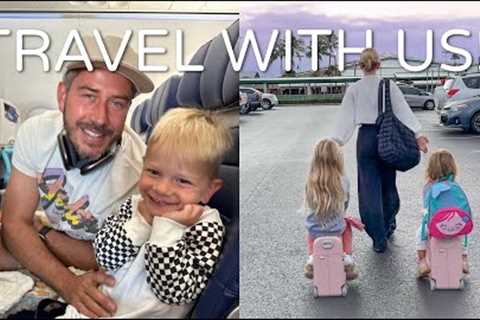 EARLY MORNING FLIGHT WITH KIDS! | Luyendyk Family Travel Vlog