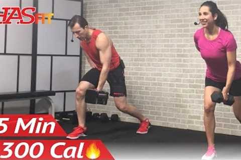 35 Min Strength Training Workout: Weight Training Full Body Dumbbell Workout at Home for Women..