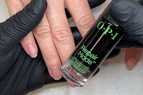 She used OPI Repair Mode for 7 days and here are the results.