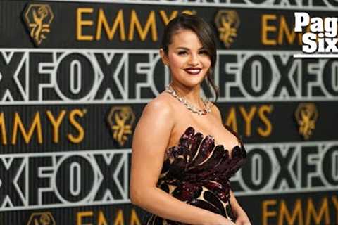 Selena Gomez sizzles in sheer illusion gown covered in sequins on Emmys 2024 red carpet