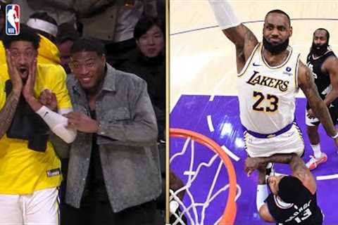 LeBron James SHOCKS the entire arena with a POSTER DUNK over PG 😮
