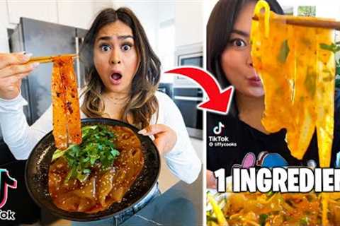 TESTING TikTok Viral 1 Ingredient ONLY Recipes &amp; FOOD HACKS!