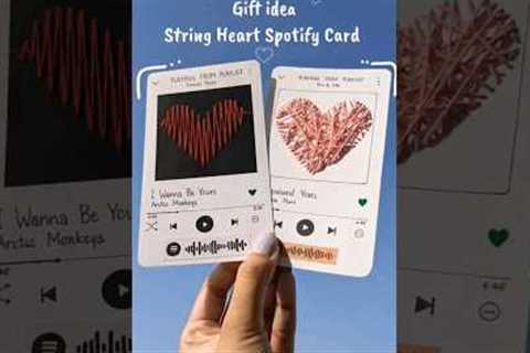 String Heart Spotify Card- Cute Gift Idea #diy #giftideas #shorts #subscribe