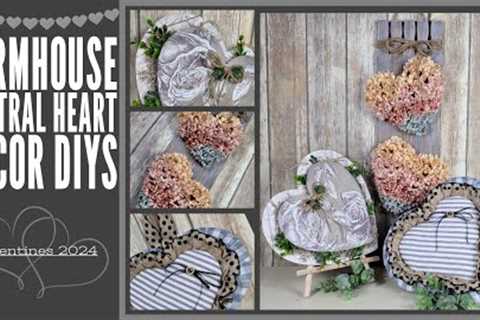 Neutral Heart Decor DIYs | Farmhouse Valentines 2024