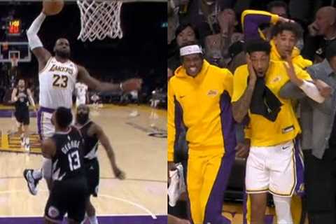 LeBron James most insane poster dunk on Paul George shocks everyone 😱😱