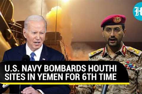 U.S. Navy's 6th Strike On Ready-To-Launch Houthi Missiles In Yemen With F/A 18 Aircraft | Watch