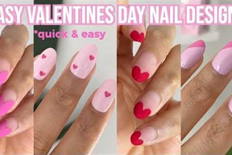 EASY SIMPLE VALENTINES DAY NAIL ART | valentines day nail design ideas 2024