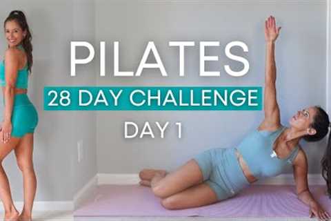 Beginner Pilates for Weight Loss &amp; Strength 28 Day Challenge Day 1
