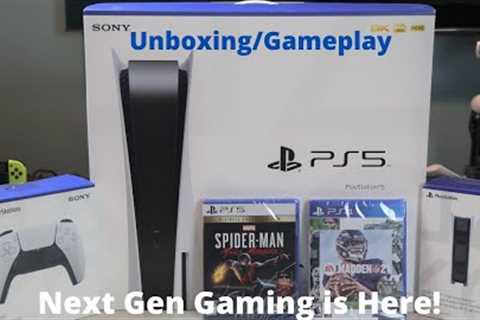 Sony PS5 Unboxing, Accessories &amp; Gameplay