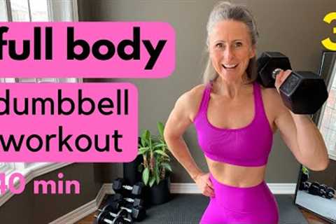 DUMBBELL workout at home! Full body muscle + strength