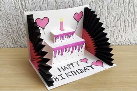 DIY - 3 D Birthday Card | Pop-Up Birthday Card | Special Birthday Card | Easy Cake Card | bday card