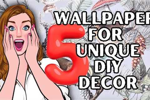 5 ALL NEW DIY Spring Decor From A Roll Of STUNNING Wallpaper!