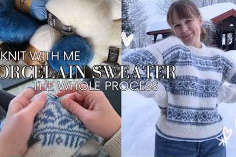 Porcelain Sweater by Lene Holm Samsøe - Knit with me // Project Vlog