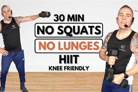 30 Minute Knee Friendly STANDING HIIT Workout With Weights | Beginner Friendly