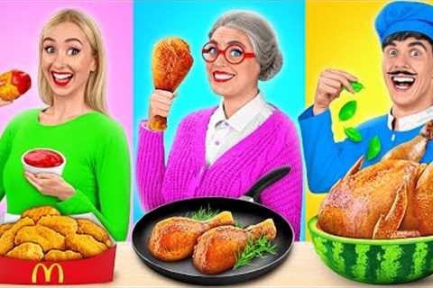 Me vs Grandma Cooking Challenge | Kitchen Hacks and Tricks by Mega DO Challenge