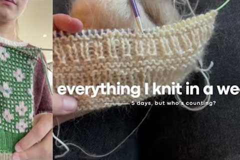A Week of Knitting- Yarn Acquisitions, Mosaic Colorwork, and Swatches Galore!