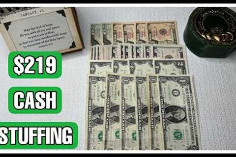 $219 Cash Stuffing💰/1st Paycheck of January/Single Mom/Ep. 384