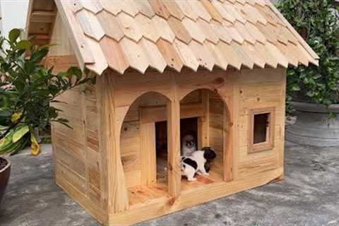 DIY Wood Pallets Ideas. A Step-by-Step Guide to Creating a Pallet Dog Villa for Your Beloved Pets