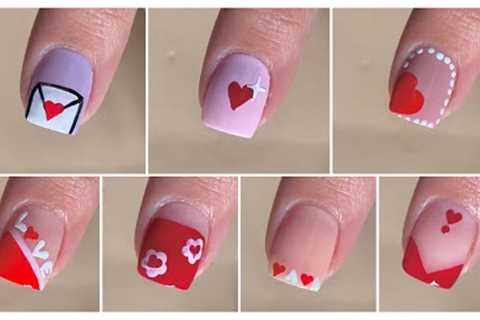 7 Easy nail art designs for valentines day || Heart nail art designs