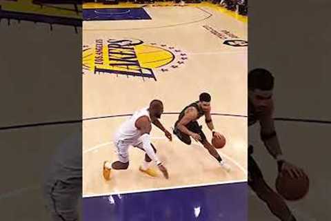 Tatum TRIED TO DUNK on LeBron 😤 #shorts
