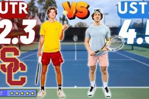 USTA 4.5 vs Top Recruit in the NATION!