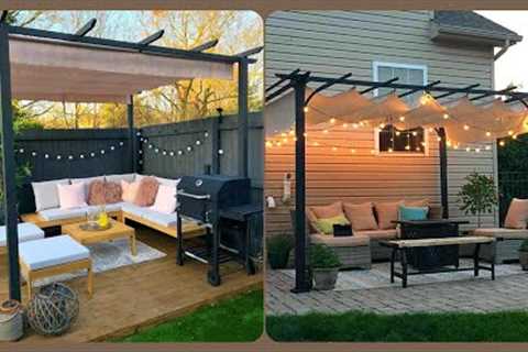 Modern Low Cost Garden Patio Landscaping Ideas 2024| Sitting Canopy Design Ideas For Home Backyard