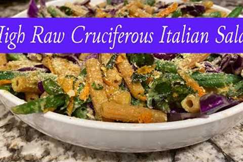High Raw Cruciferous Salad | Vegan Italian Pasta Salad GF