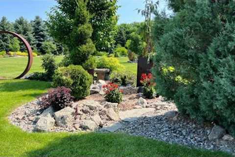 Landscaping Ideas | Plants, Pathway, Metal Planters, Rock