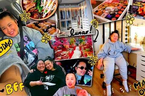VLOG: our 10 year anniversary, girl's day (shopping + eating), room makeover, organizing makeup!