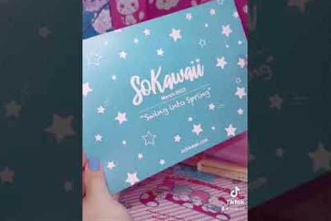 so kawaii march box unboxing 🌸 #kawaii#unboxing#cute#sanrio#asmr#asmrvideo#shorts