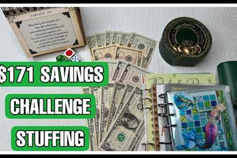 $171 Savings Challenge Stuffing💰/More Challenges Completed🎉/Single Mama/Ep. 386