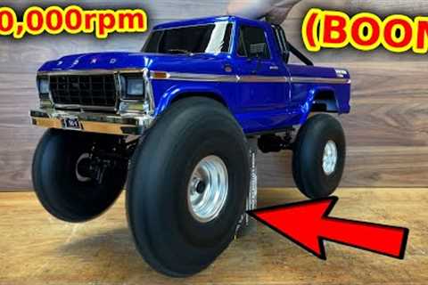 6s 4600kv Castle  insanity in Traxxas Ford F150 (it blew up)