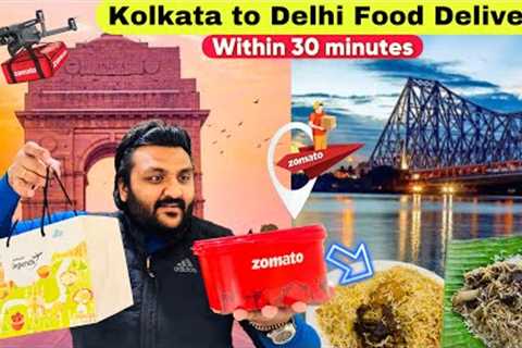 Kolkata ka Famous Biryani DELHI mein order kiya | Zomato New Feature Review Intercity food Delivery
