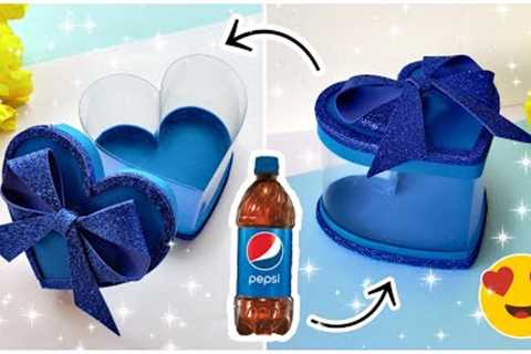DIY HEART GIFT BOX MADE OUT OF PLASTIC BOTTLE | CHOCOLATE BOX | HANDMADE GIFT BOX IDEAS
