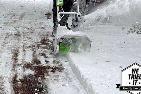 The Greenworks cordless snow blower made a winter chore enjoyable